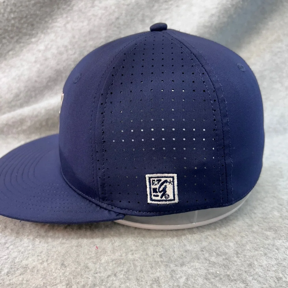 Sox Embroidered Logo Mens Navy The Game Baseball Cap Perforated Flat Brim Size S
